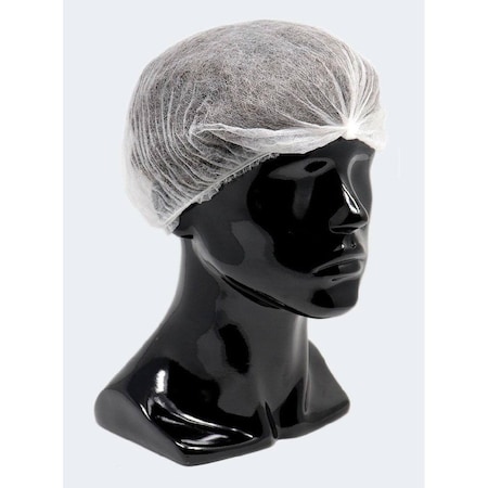 24in Bouffant Caps Polypropylene - White, 1000/CS, 1000PK